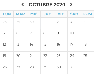 Agenda Octubre 2020