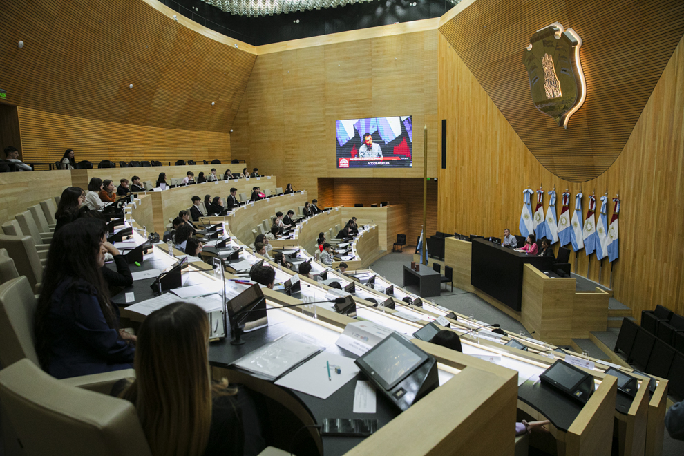 Una nueva simulación parlamentaria tuvo lugar en la Legislatura